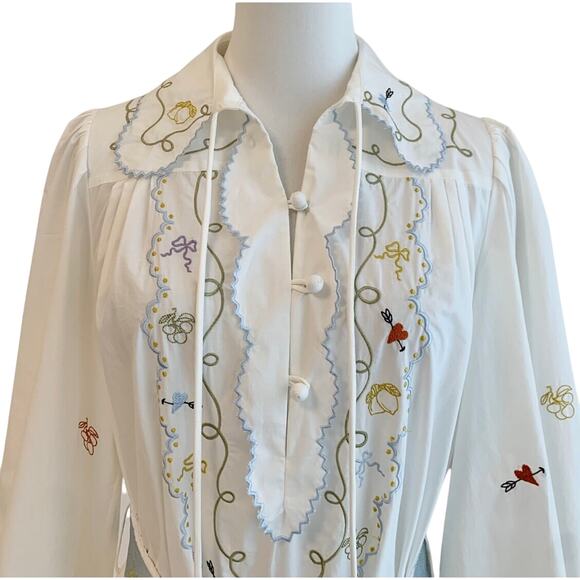 Alemais embroidered ruffled dress US 6 - Picture 7 of 10